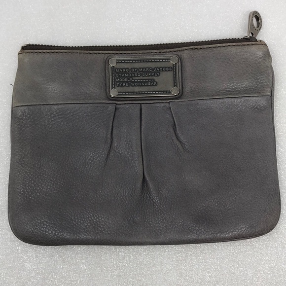 Marc by Marc Jacobs Clutch Gray Leather Standard Supply Workwear - Picture 15 of 15